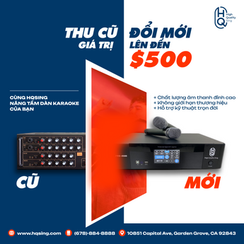 thu cũ đổi mới, trade in, dàn karaoke, amply, mixer, micro, microphones, karaoke gia đình